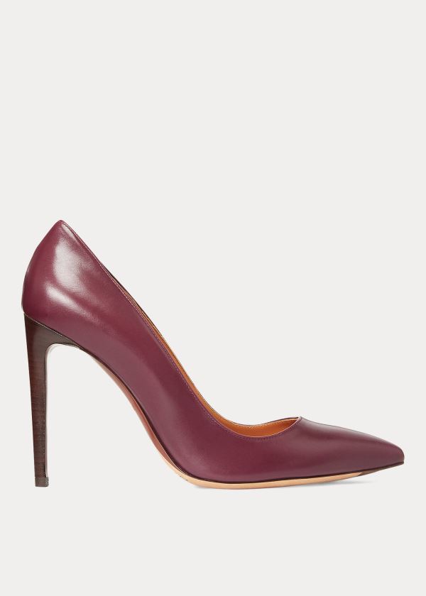 Bombas Ralph Lauren Mujer Vino - Celia Calfskin - SXKOF1328